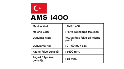 AMS 1400 Folyo Dilimleme Makinesi  5